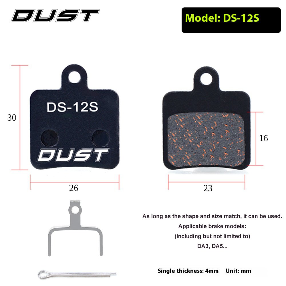 RISK Parts DUST Mountain Bike Disc Brake Pads Resin Semi-Metallic for M446 E3 M355 Brakes DS Series