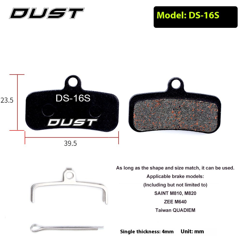 RISK Parts DUST Mountain Bike Disc Brake Pads Resin Semi-Metallic for M446 E3 M355 Brakes DS Series