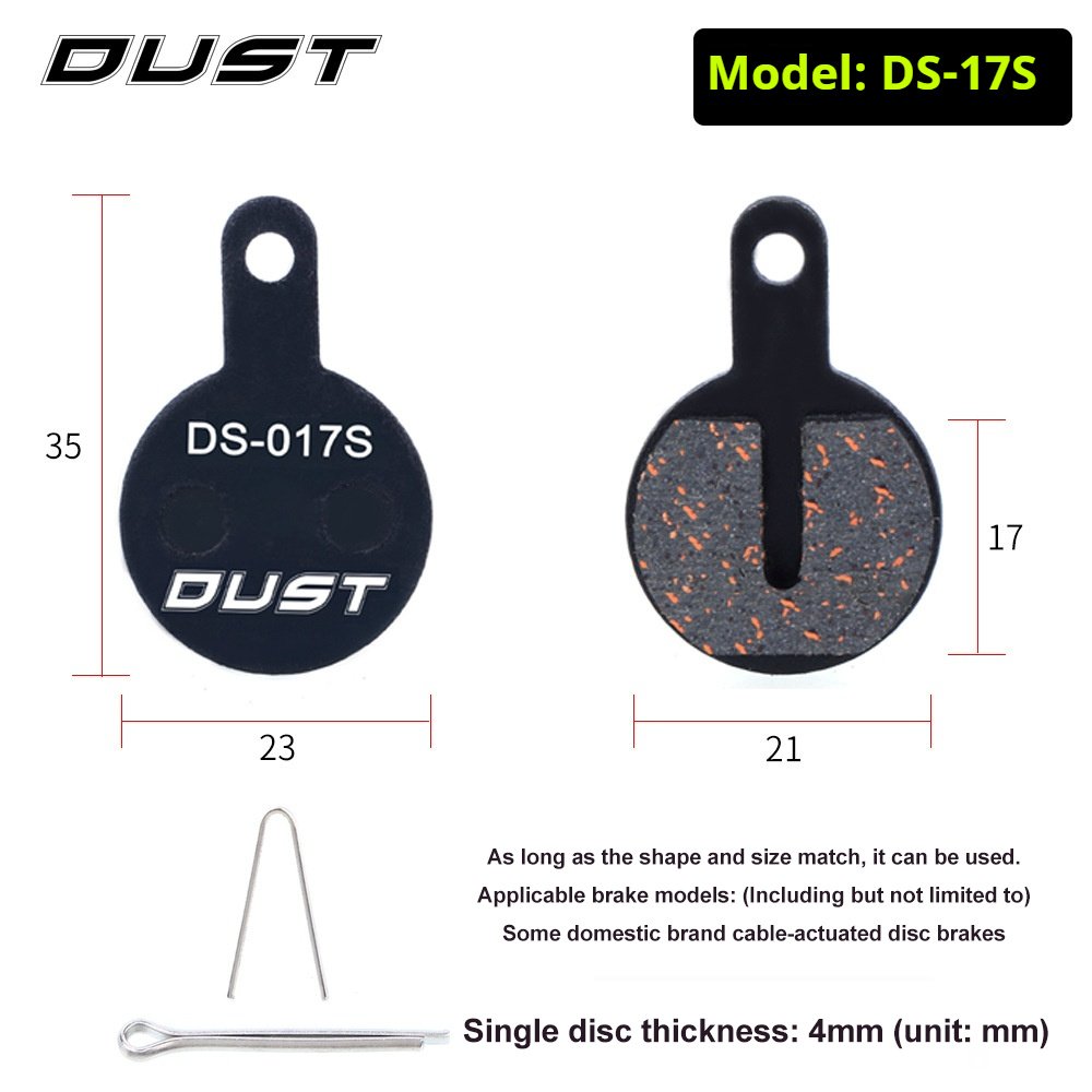 RISK Parts DUST Mountain Bike Disc Brake Pads Resin Semi-Metallic for M446 E3 M355 Brakes DS Series