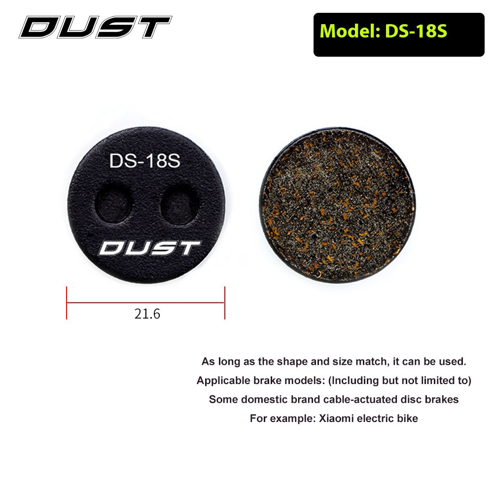 RISK Parts DUST Mountain Bike Disc Brake Pads Resin Semi-Metallic for M446 E3 M355 Brakes DS Series