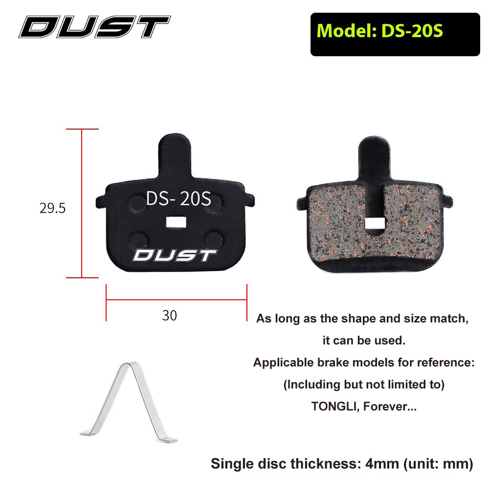 RISK Parts DUST Mountain Bike Disc Brake Pads Resin Semi-Metallic for M446 E3 M355 Brakes DS Series