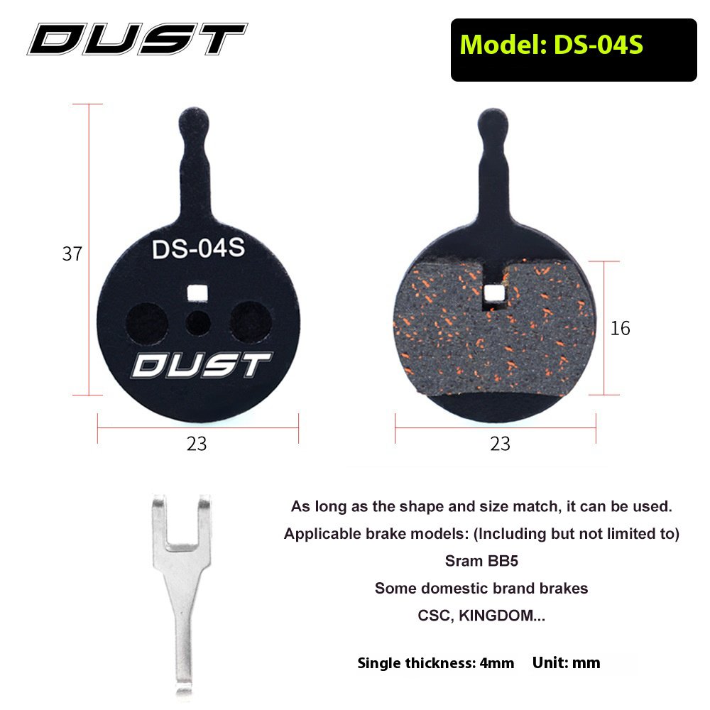 RISK Parts DUST Mountain Bike Disc Brake Pads Resin Semi-Metallic for M446 E3 M355 Brakes DS Series