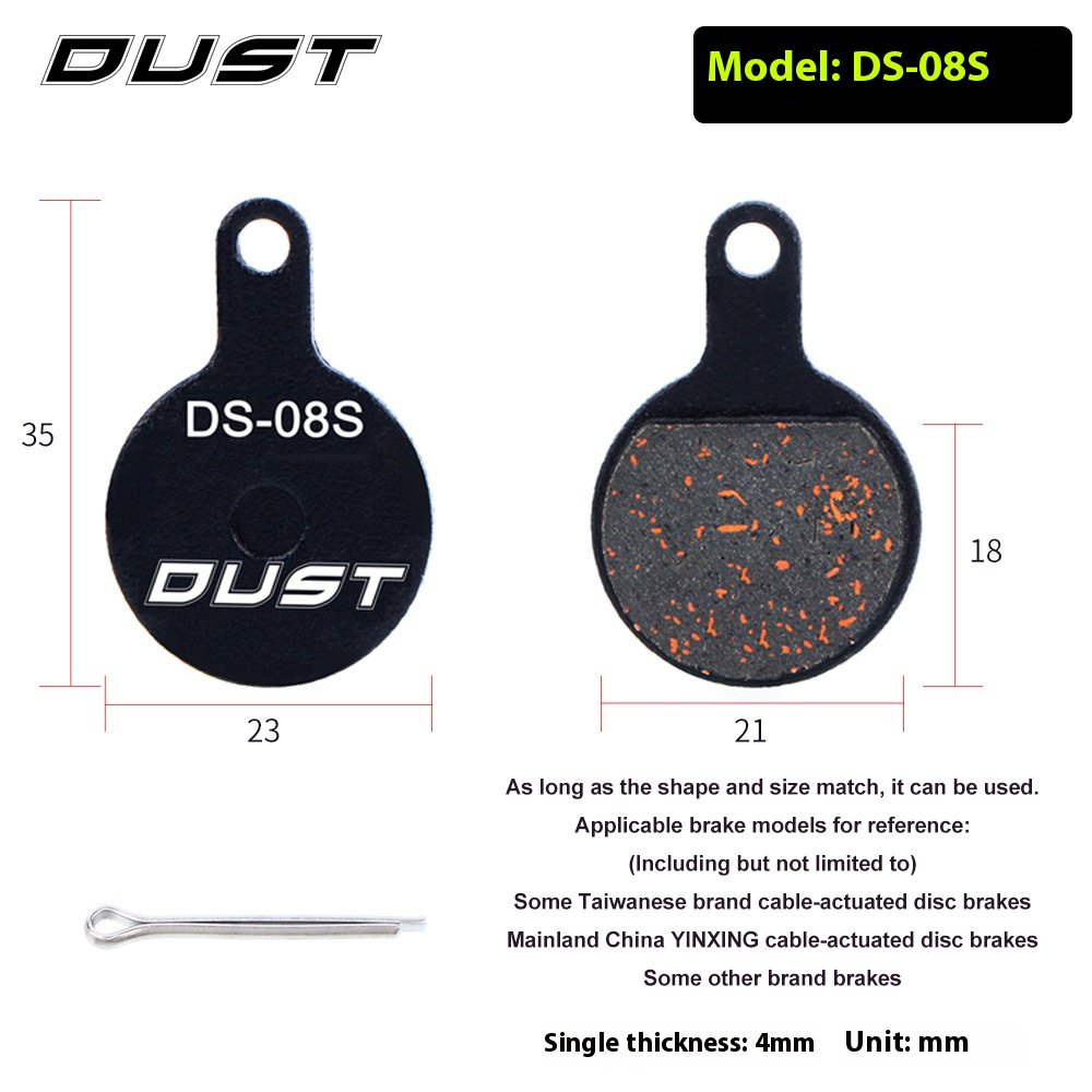 RISK Parts DUST Mountain Bike Disc Brake Pads Resin Semi-Metallic for M446 E3 M355 Brakes DS Series