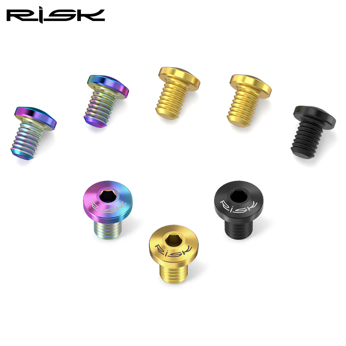 RISK Parts Road Bike Titanium Alloy Brake Pad Fixing Screws Anti-Slip Brake Pads 5800 UT 6800 DA 9000 M4x5.7mm RT060