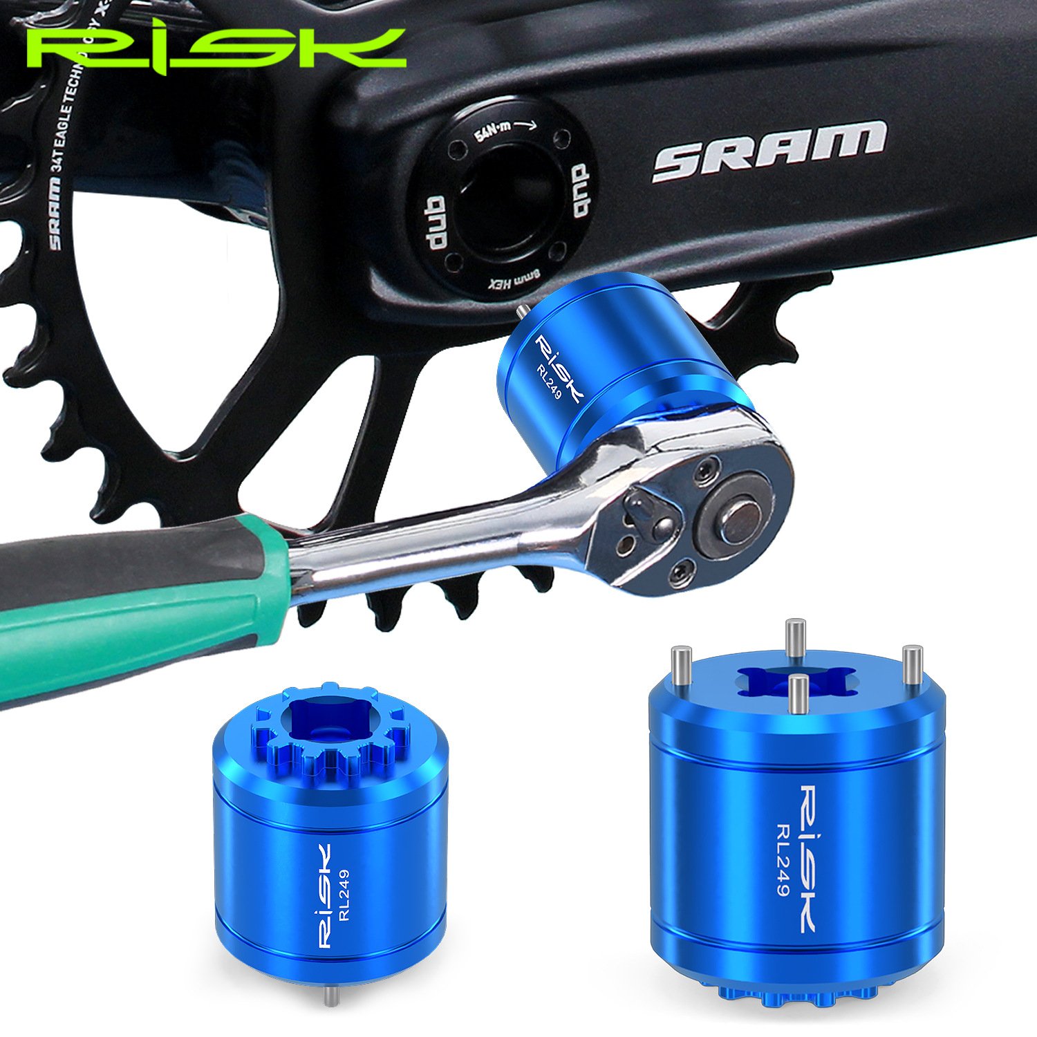 RISK Parts Bicycle DUB Crankset Cover Removal Tool XTR M9100 Bottom Bracket Crank Screw Removal Tool RL249 RL247