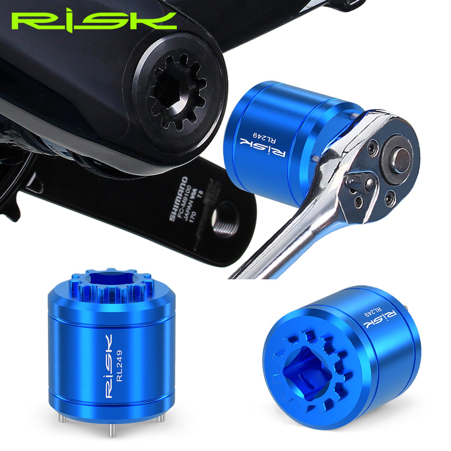 RISK Parts Bicycle DUB Crankset Cover Removal Tool XTR M9100 Bottom Bracket Crank Screw Removal Tool RL249 RL247