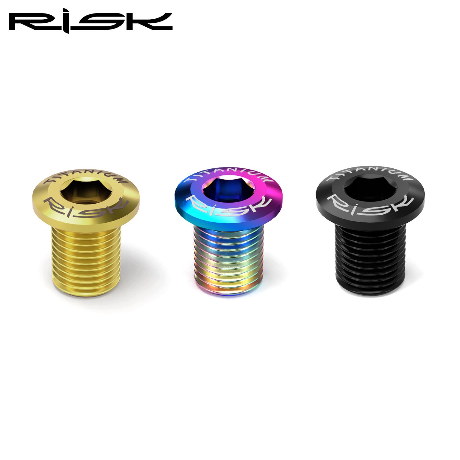 RISK Parts road bike titanium alloy chainring bolts screws kit M8x10 for 5800 UT6800 R8000 DA9000 R9100 RT049