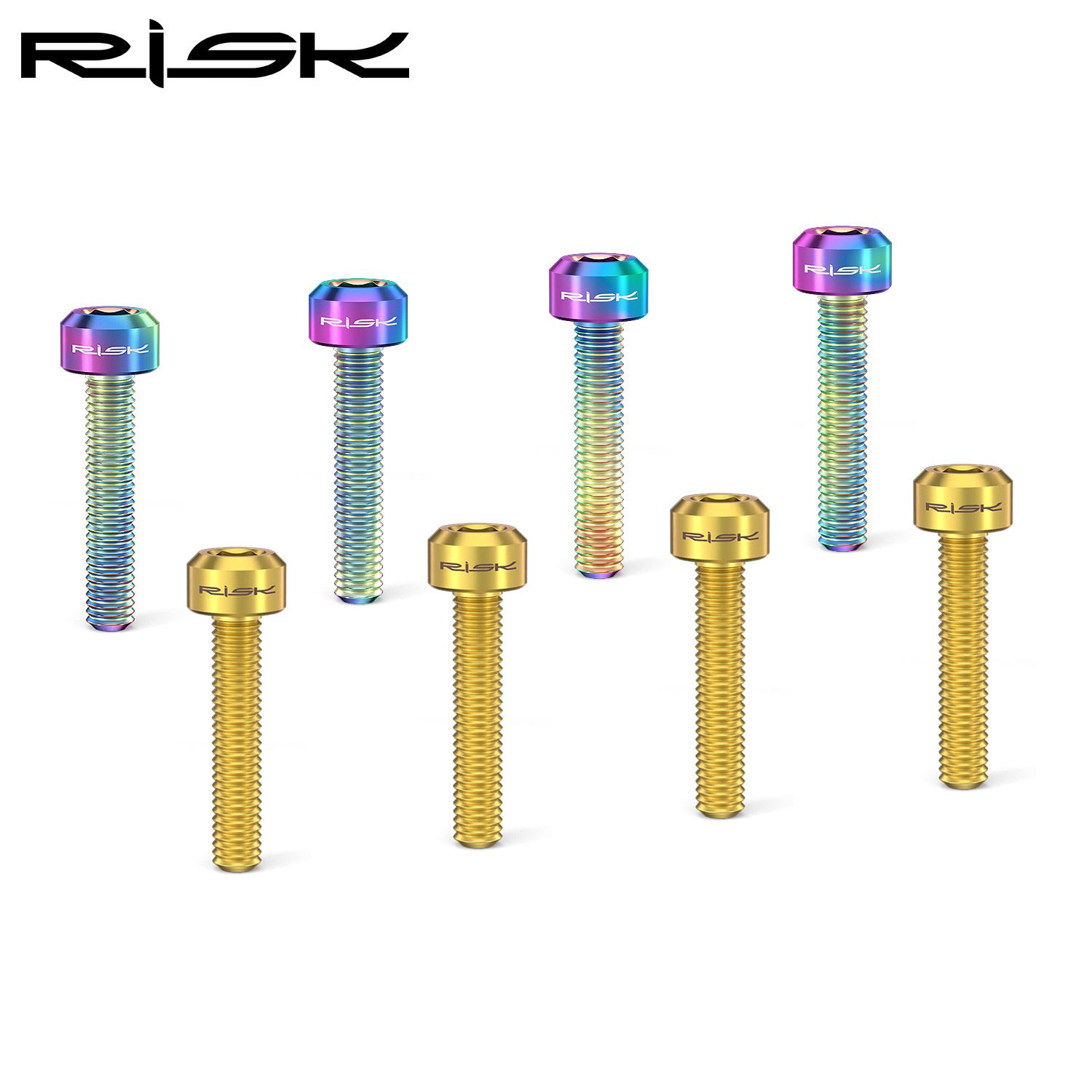 RISK Parts Mountain Bike M5x25mm Titanium Alloy Screws Bolts M5x25 for Brake Lever Fixing Guide R RS RSC Disc RT028
