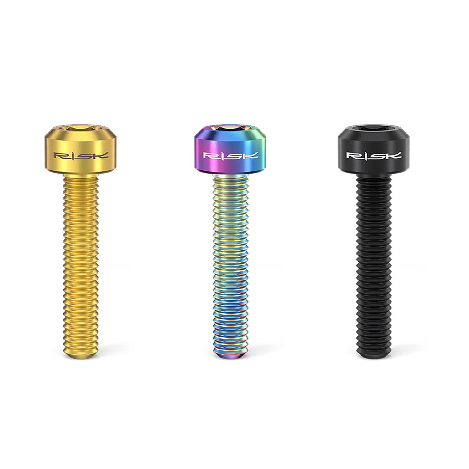 RISK Parts Mountain Bike M5x25mm Titanium Alloy Screws Bolts M5x25 for Brake Lever Fixing Guide R RS RSC Disc RT028