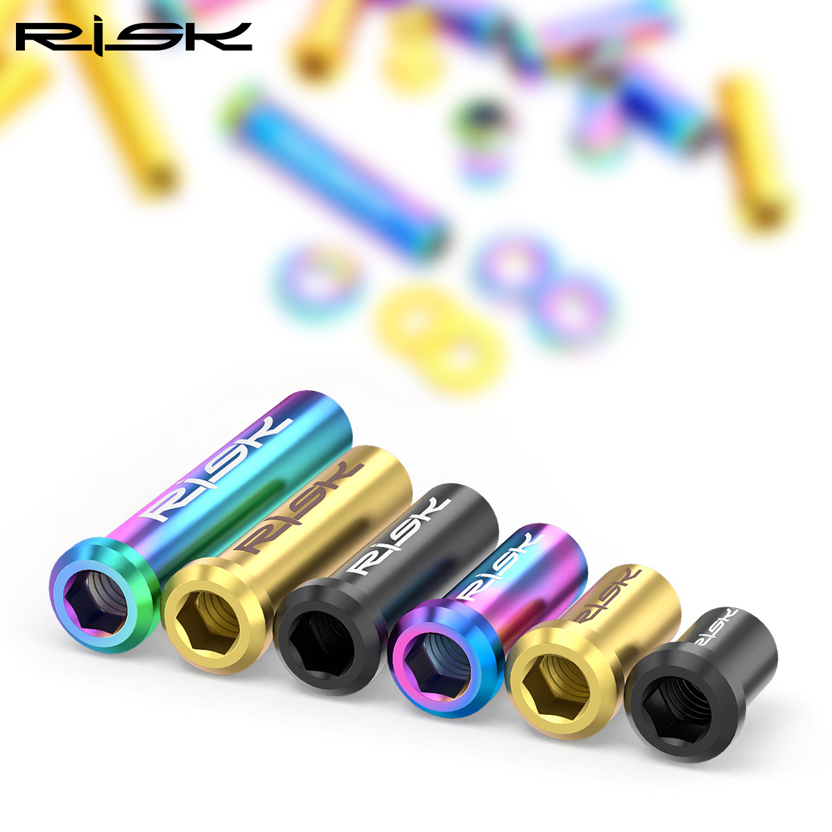 RISK Parts Titanium Alloy Road Bike C-Brake Caliper Nut Brake Pivot Fixing Screw Washer UT6800 DA RT052
