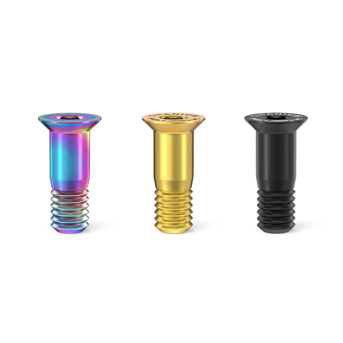 RISK Parts Mountain and Road Bike Titanium Alloy Rear Derailleur Jockey Wheel Screws Chain Guide Pulley Screws Flat Head Derailleur Screws RT017 RT018