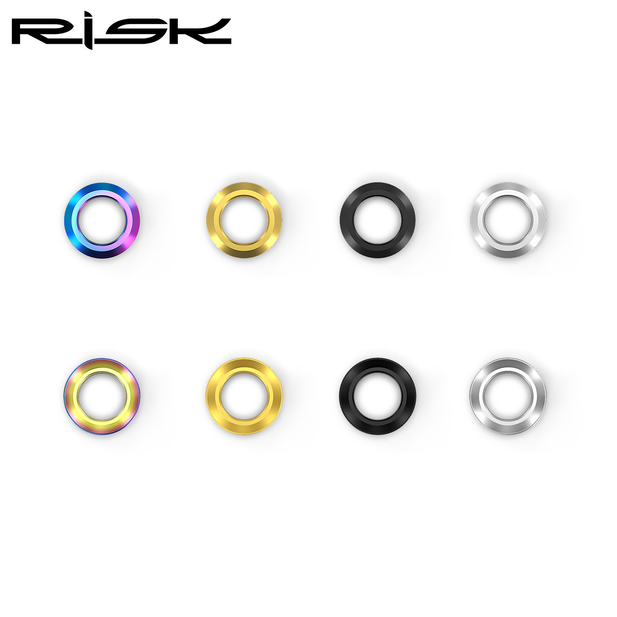 RISK Parts Mountain and BMX Bike M6 Titanium Alloy Screws Concave-Convex Washers Brake Caliper XT Disc Brake Fixing XTR RT064