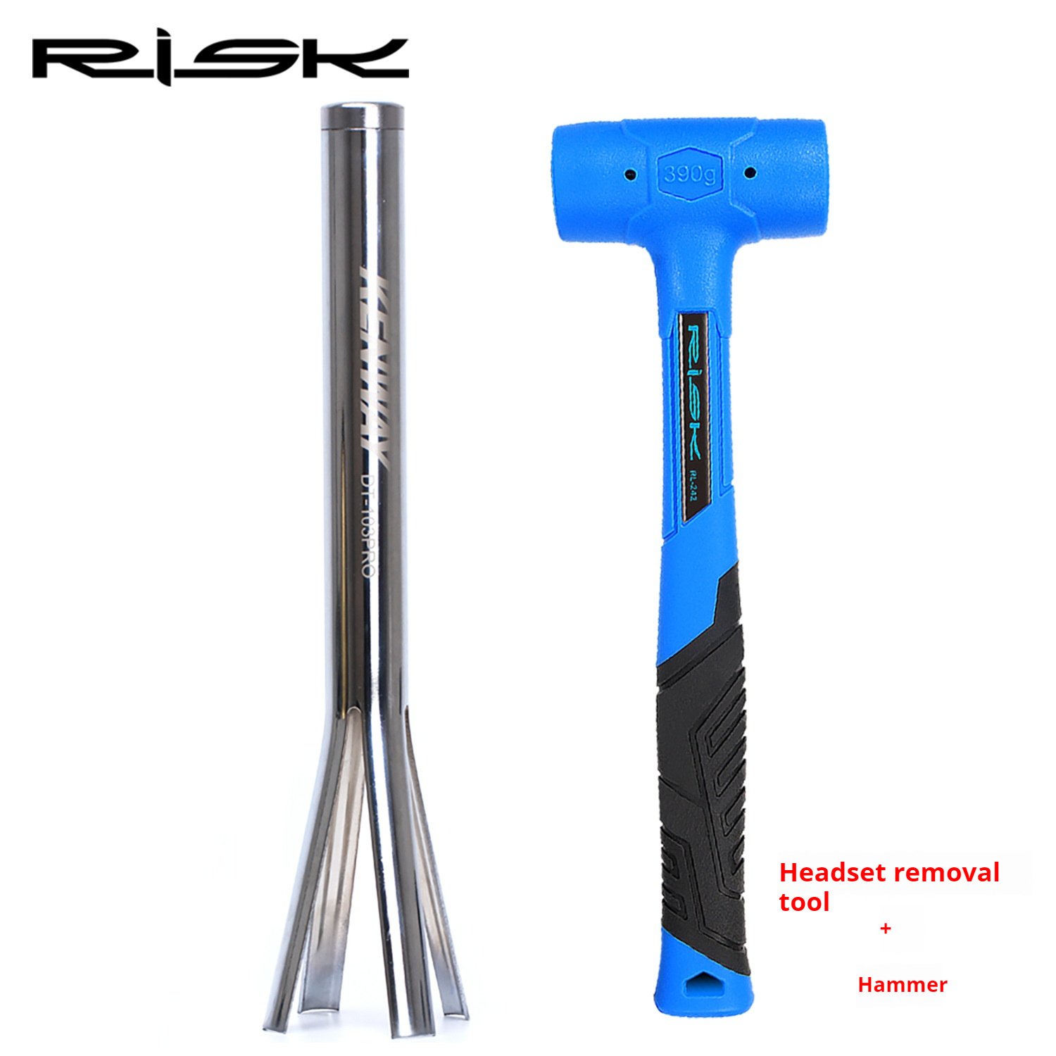 RISK Parts Headset Removal Tool for Mountain and Road Bikes Press-Fit Fork Steerer Tube Upper and Lower Cup Removal 34/44 RL103