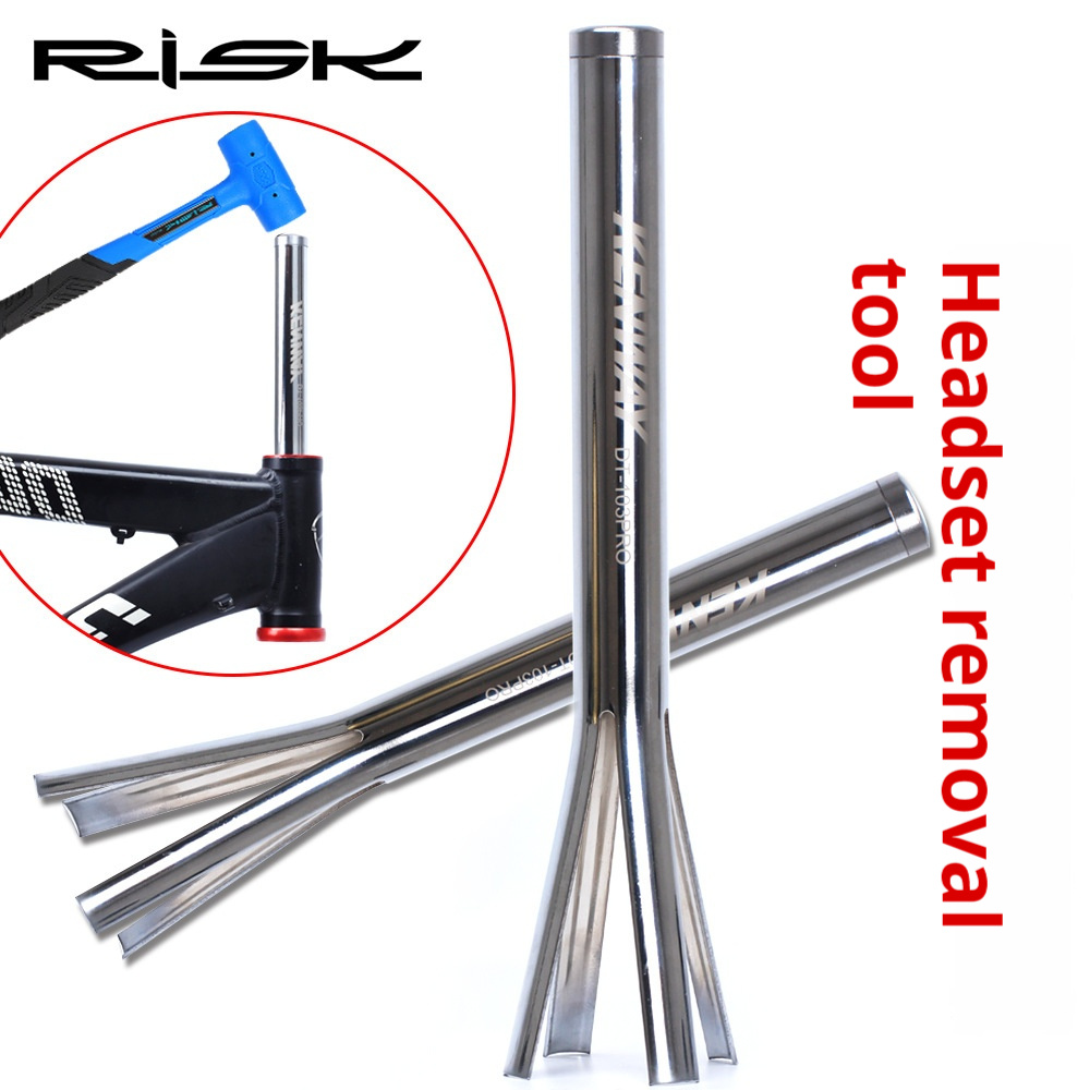 RISK Parts Headset Removal Tool for Mountain and Road Bikes Press-Fit Fork Steerer Tube Upper and Lower Cup Removal 34/44 RL103