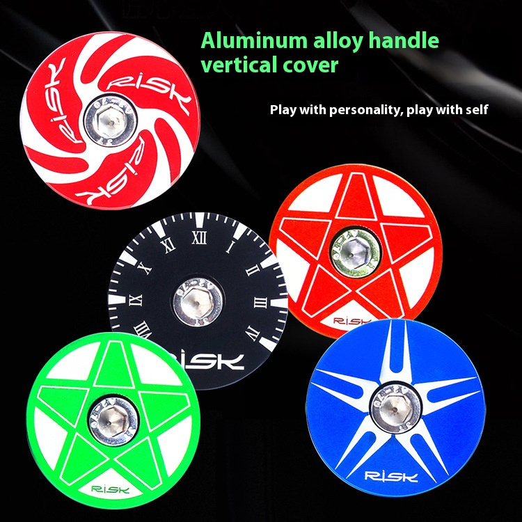 RISK Parts Aluminum Alloy Stem Cap CNC Headset Top Cap for Mountain Road and Fixed Gear Bikes Fork Locking Upper Cap