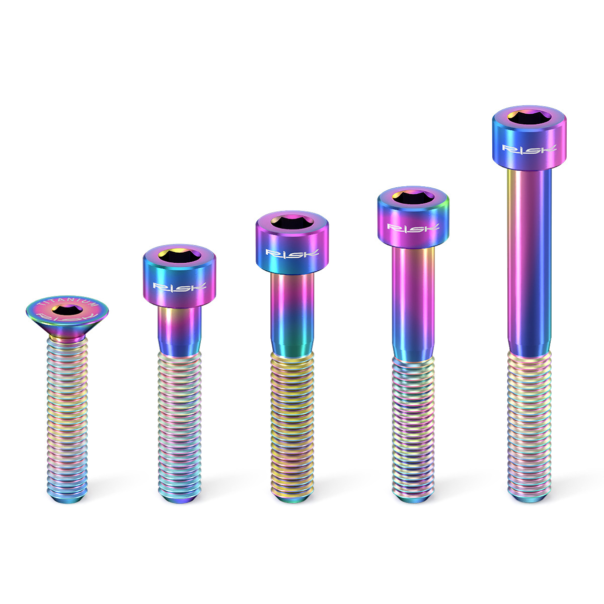 RISK Parts M6x30/35/40mm Titanium Alloy Stem Cap Screw Extended Disc Brake Caliper Oil Disc Fixing RT040