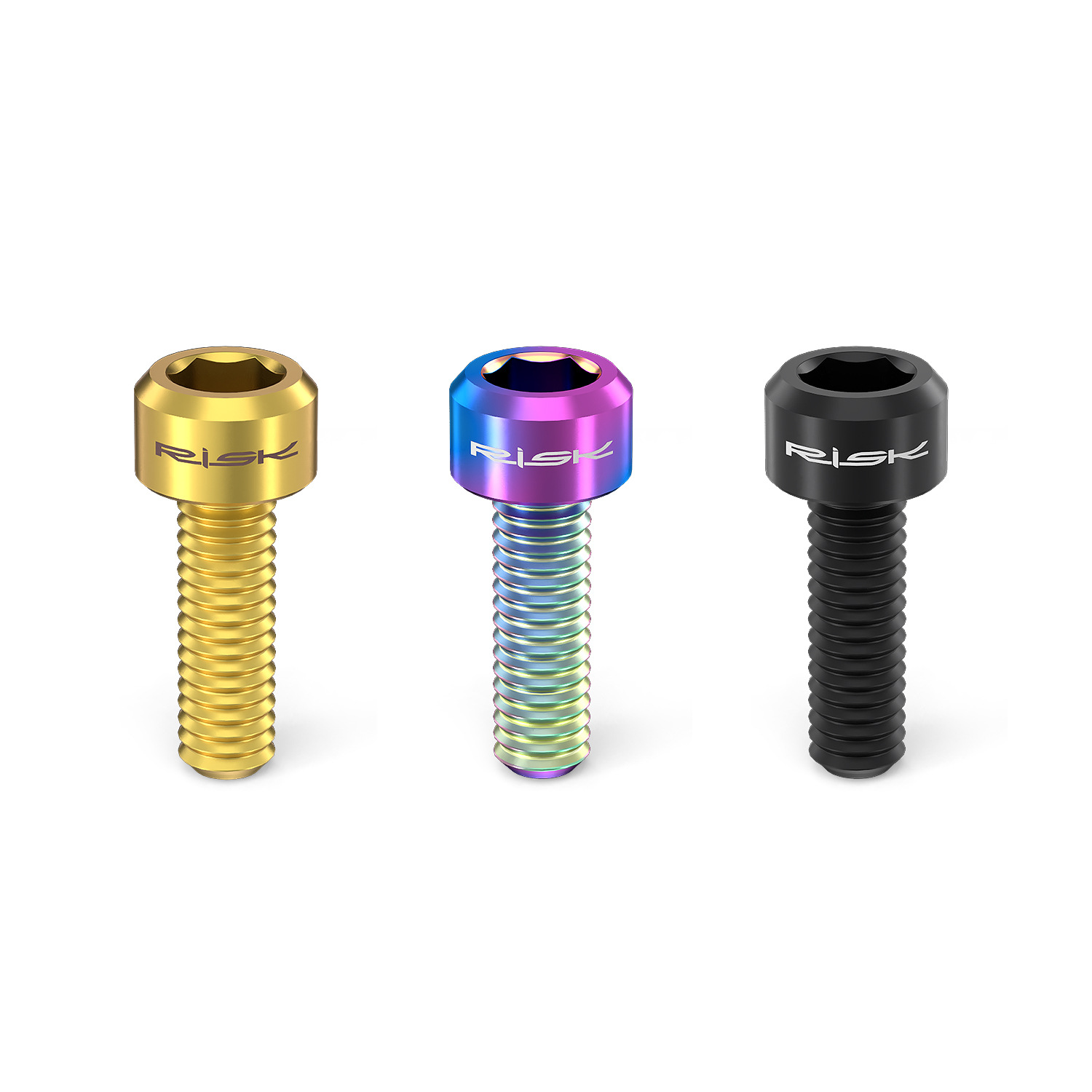 RISK Parts M6x16/18/20 Mountain Bike Disc Brake Caliper Fixing Screws Titanium Alloy Brake Screws RT032/RT033/RT034