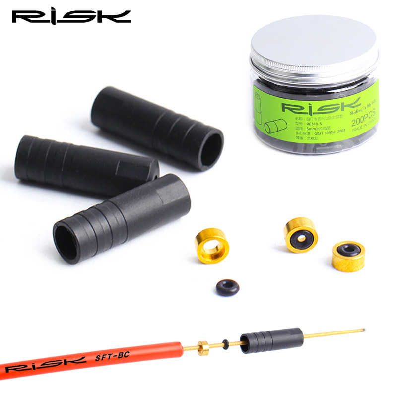 RISK Parts Mountain and Road Bike Plastic Cable Housing Cap Shift/Brake Cable End Caps 4/5mm Outer Tube Dust Cover RC104/RC313