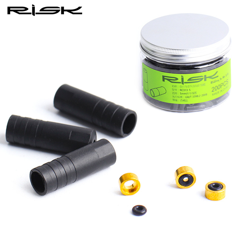 RISK Parts Mountain and Road Bike Plastic Cable Housing Cap Shift/Brake Cable End Caps 4/5mm Outer Tube Dust Cover RC104/RC313