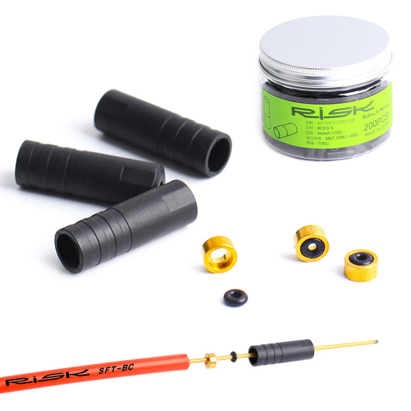 RISK Parts Mountain and Road Bike Plastic Cable Housing Cap Shift/Brake Cable End Caps 4/5mm Outer Tube Dust Cover RC104/RC313