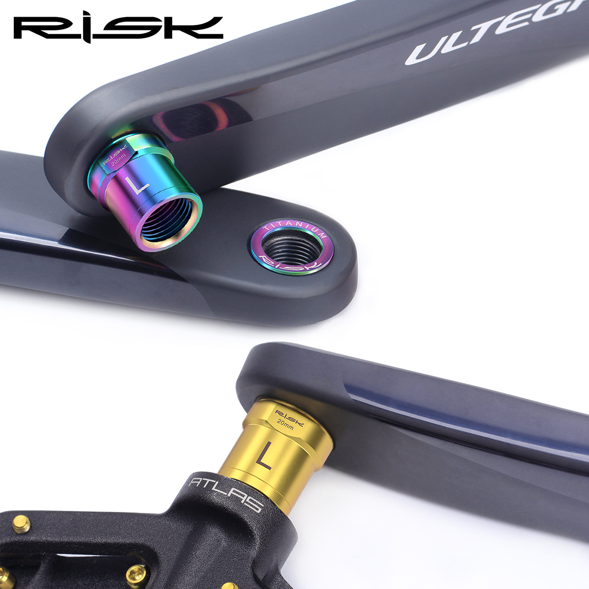 RISK Parts Mountain Road Bike Pedal Extended Axle Core Lock Pedal Extender Axle Conversion Pedal Extension RT109