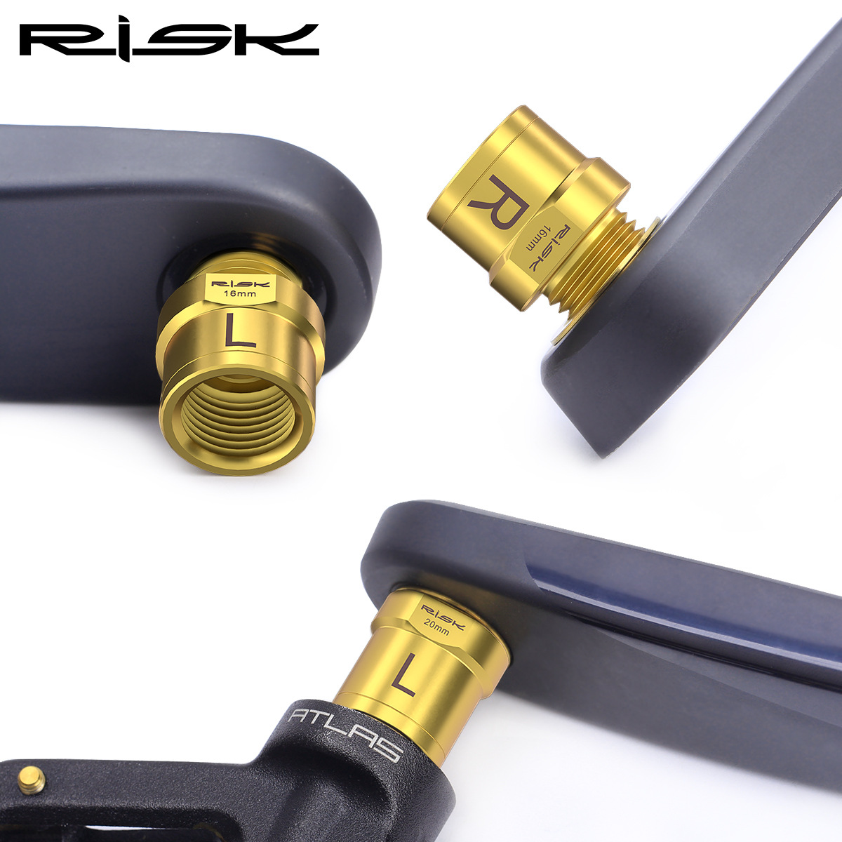 RISK Parts Mountain Road Bike Pedal Extended Axle Core Lock Pedal Extender Axle Conversion Pedal Extension RT109