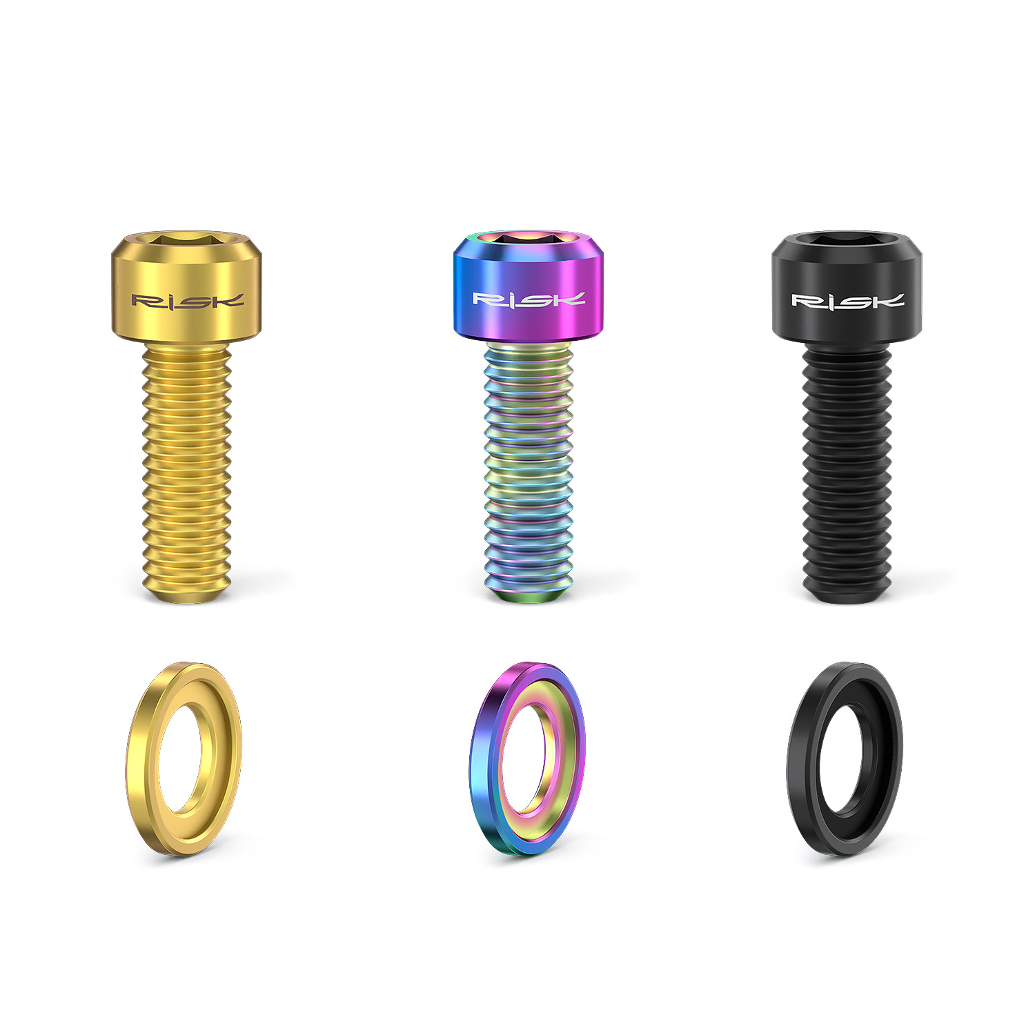 RISK Parts M6x18 Mountain Bike Disc Brake Caliper Fixing Titanium Alloy Screw Kit for SLX XT XTR RT038