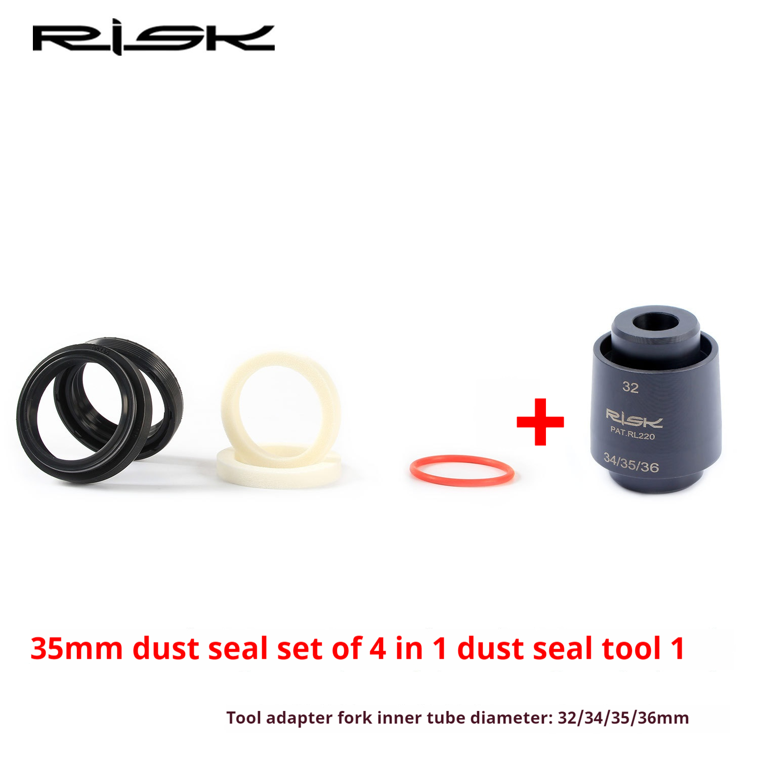 RISK Parts Mountain Bike Suspension Fork Dust Seal and Foam Ring 32/34/35/36mm Fork Dust Cover RA146