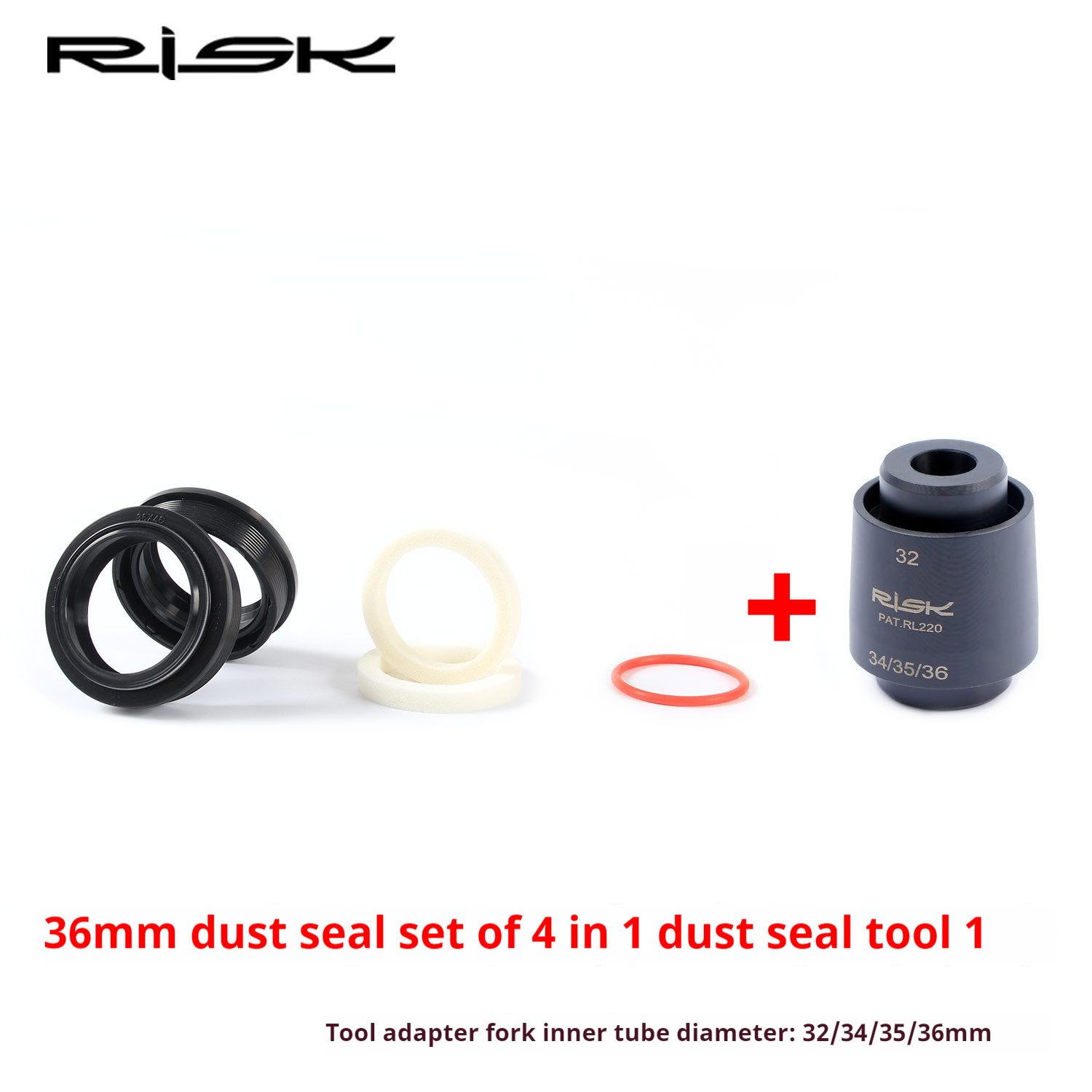 RISK Parts Mountain Bike Suspension Fork Dust Seal and Foam Ring 32/34/35/36mm Fork Dust Cover RA146