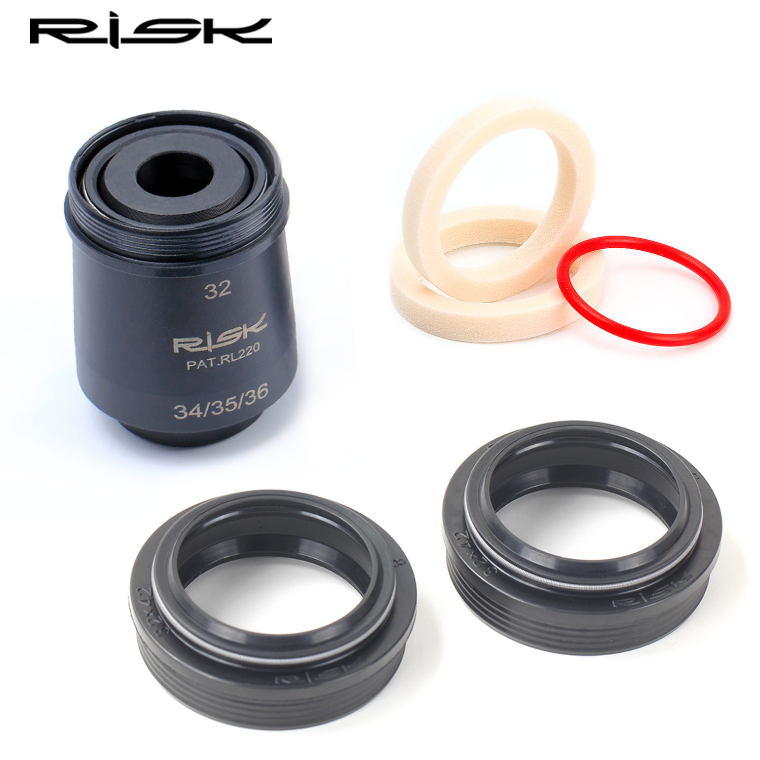 RISK Parts Mountain Bike Suspension Fork Dust Seal and Foam Ring 32/34/35/36mm Fork Dust Cover RA146