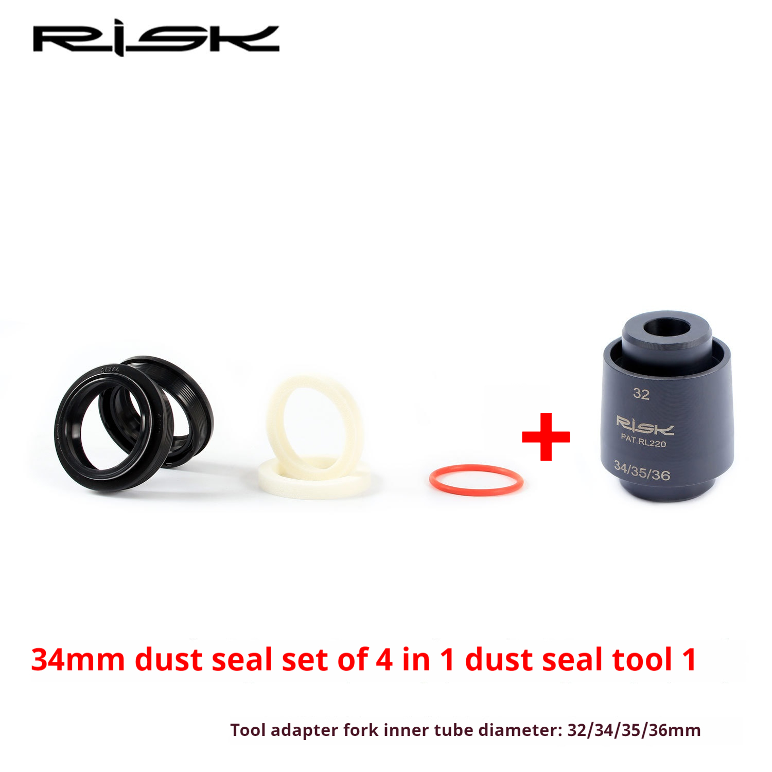 RISK Parts Mountain Bike Suspension Fork Dust Seal and Foam Ring 32/34/35/36mm Fork Dust Cover RA146