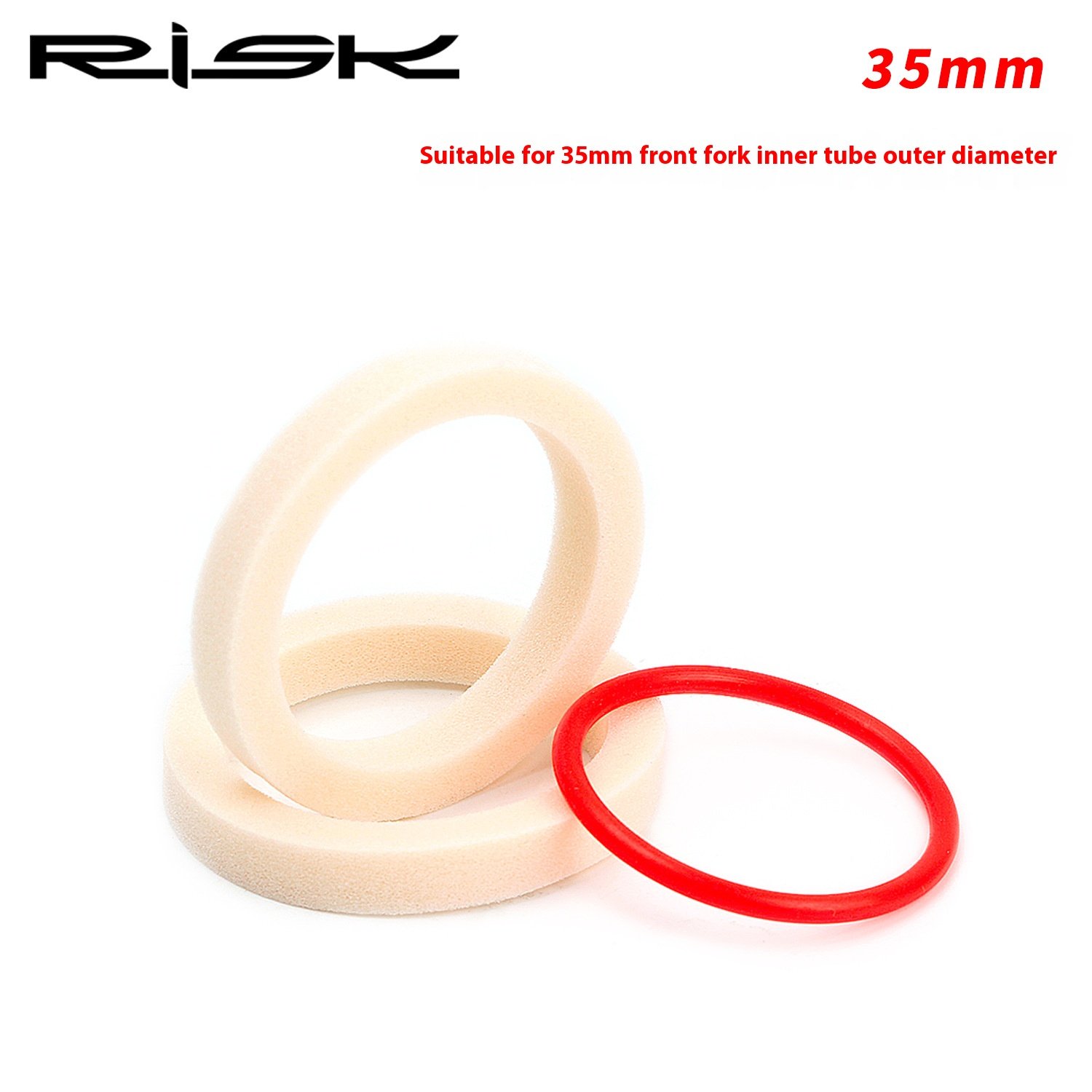 RISK Parts Shock Absorber Fork Oil-Absorbing Foam Rings for Mountain Bikes – Oil Seals Dust Seals Maintenance Foam Rings Oil Collection Rings 32/34/35/36MM RA143