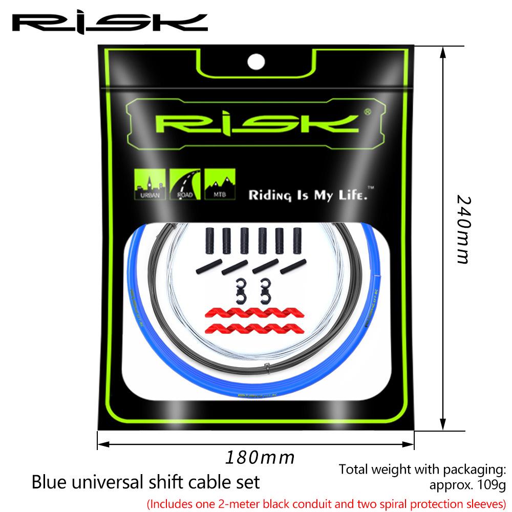 RISK Parts Bicycle Cable Housing Kit – Includes Gear and Brake Inner Cable Cores Suitable for Mountain and Road Bikes RC103