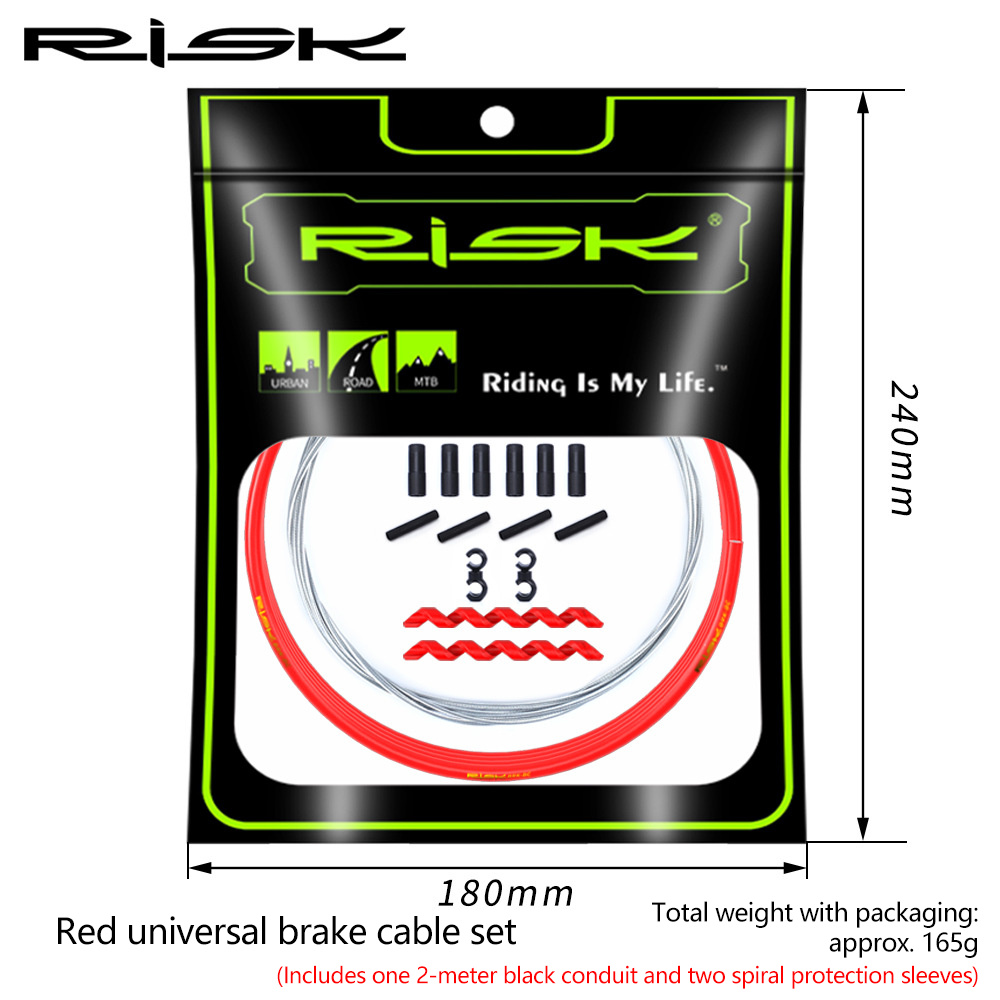 RISK Parts Bicycle Cable Housing Kit – Includes Gear and Brake Inner Cable Cores Suitable for Mountain and Road Bikes RC103