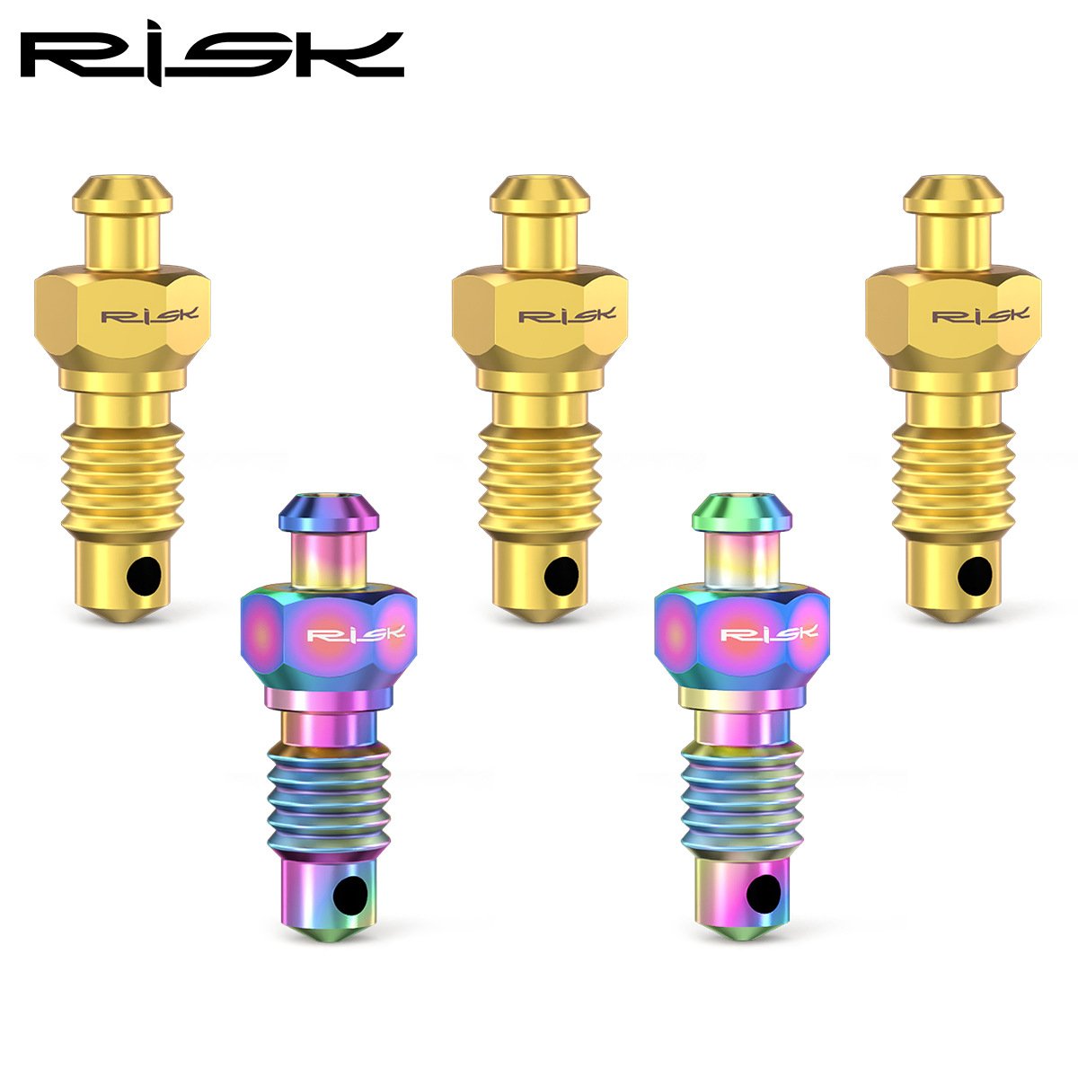 RISK Parts Mountain Bike Disc Brake Caliper Bleed Screws M6 Titanium Alloy RT114