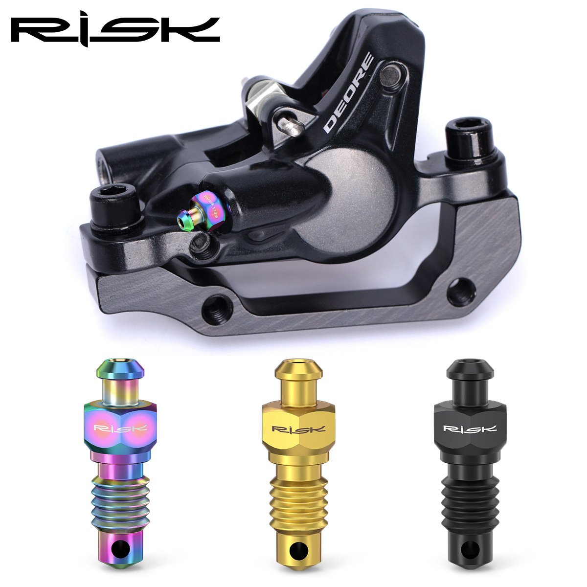 RISK Parts Mountain Bike Disc Brake Caliper Bleed Screws M6 Titanium Alloy RT114