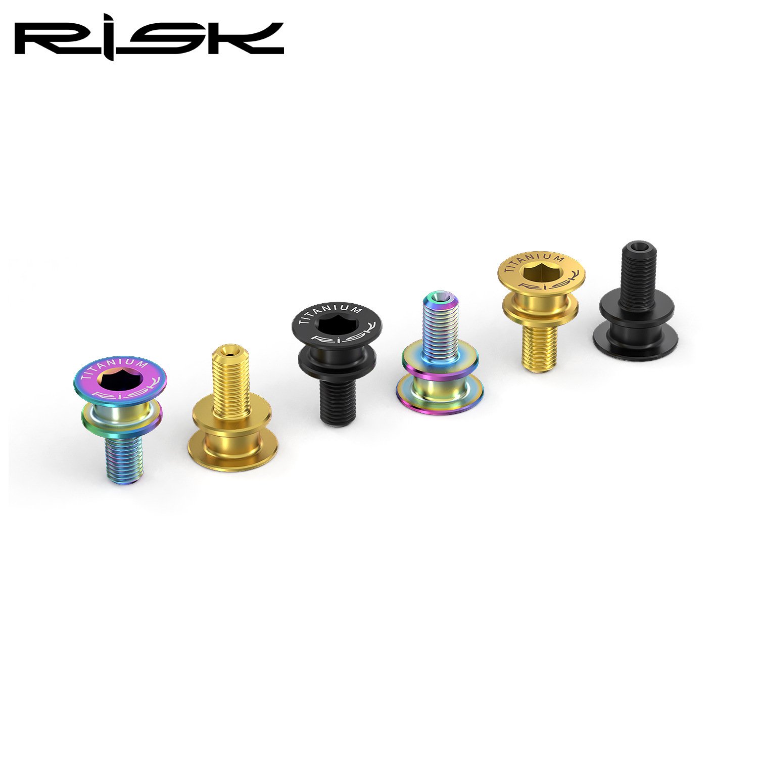 RISK Parts Mountain Bike Titanium Alloy Square Hole M8x15mm Middle Axle Fixing Screw Waterproof Small Cloth 412 Folding Bike RT125
