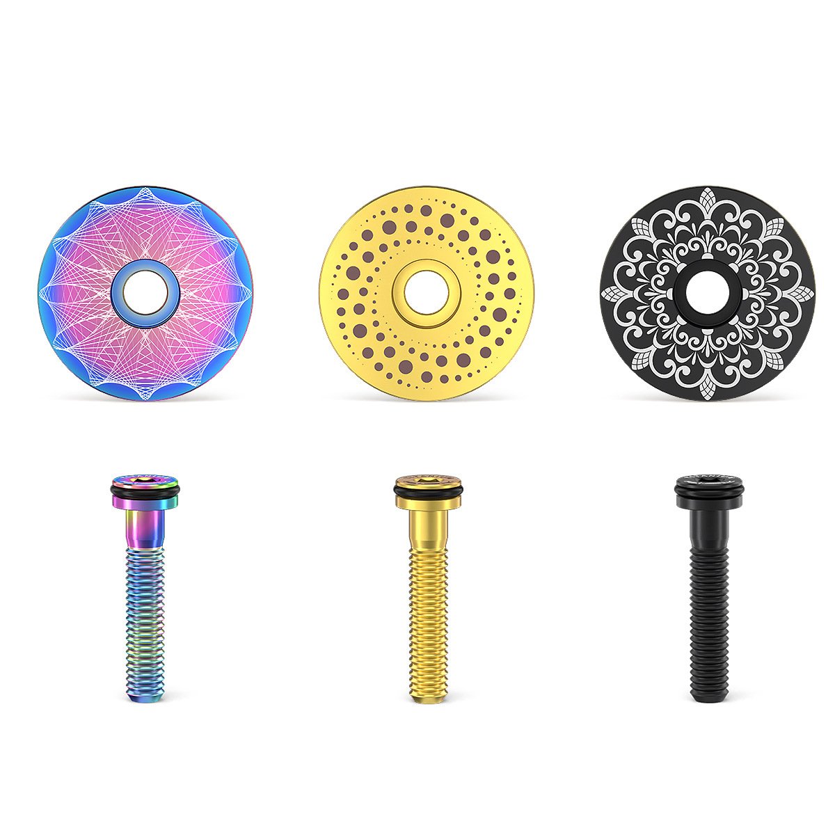 RISK Parts Titanium Alloy Headset Cap for Mountain and Road Bikes 28.6mm Fork RT103