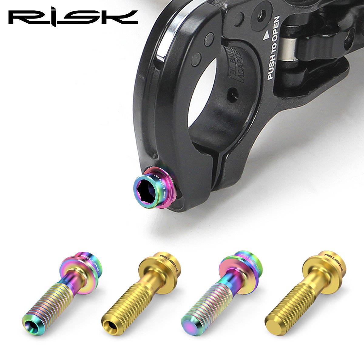 RISK Parts M5x18mm Mountain Bike Titanium Alloy Brake Lever Screw Hollow Fixing Flanged Head RT027 RT135