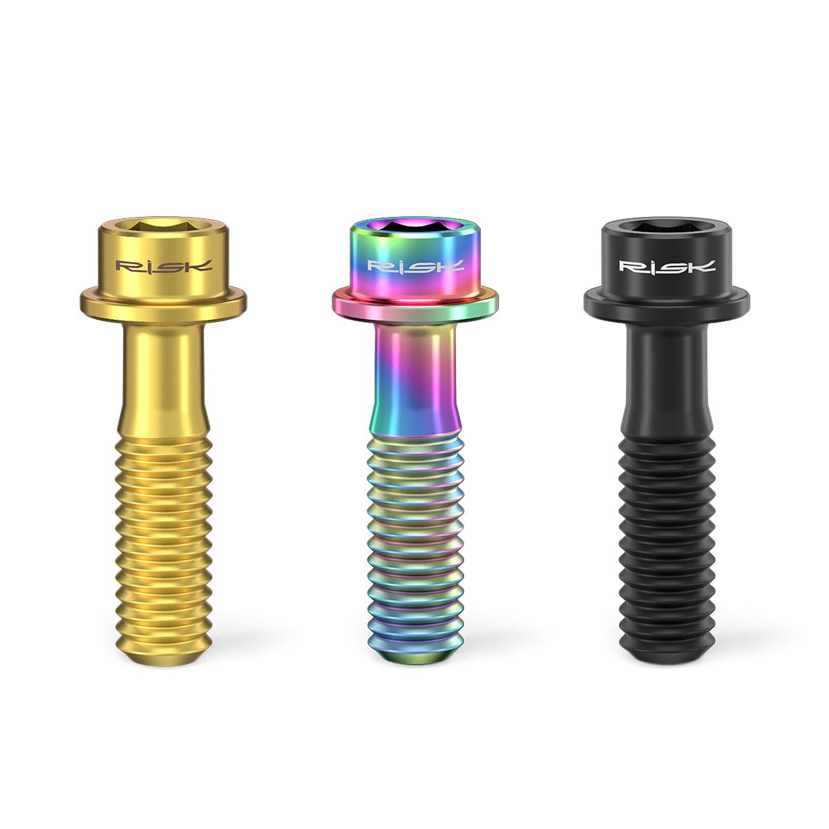 RISK Parts Titanium Alloy Stem Fixing Screws Mountain and Road Bike Handlebar and Brake Handle Fixing Screws M5x18 RT025