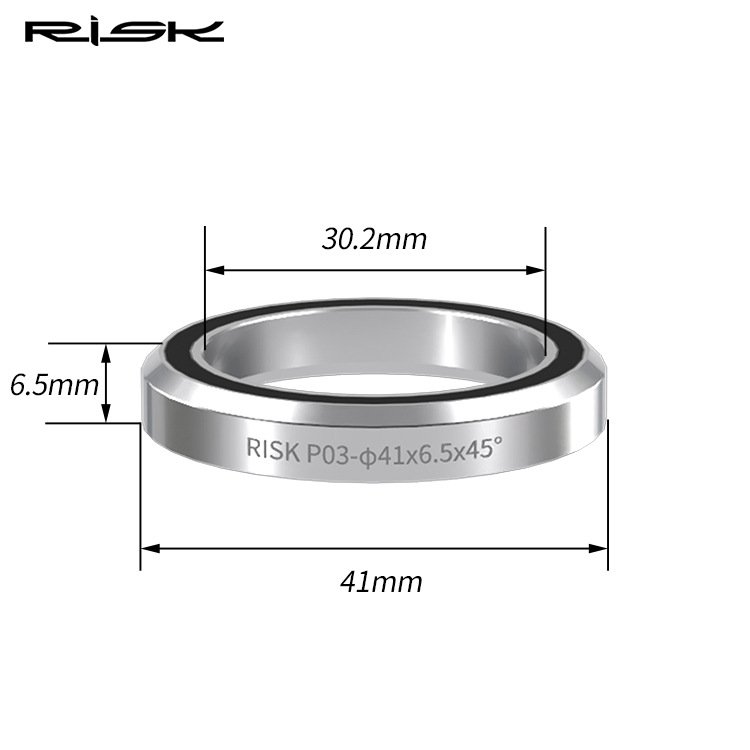 RISK Parts 41/41.8/42/47/49/51/52mm Bicycle 44mm Headset Bearing Conversion Kit Double Bearings