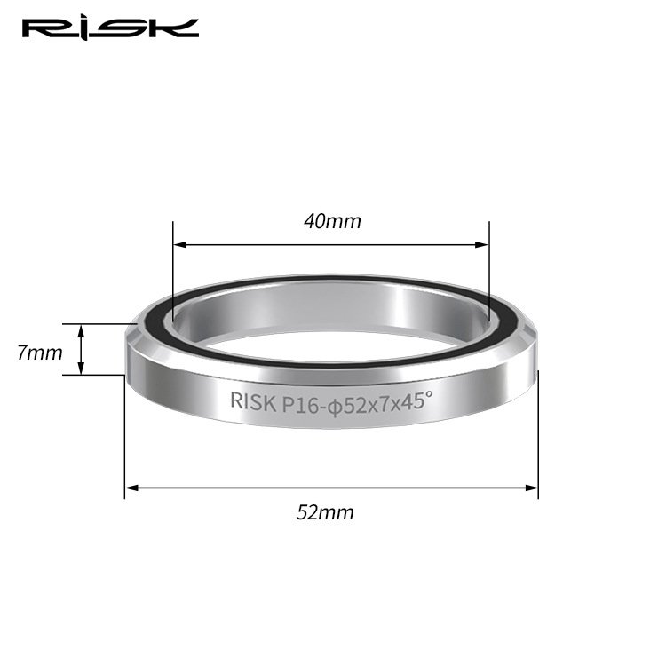 RISK Parts 41/41.8/42/47/49/51/52mm Bicycle 44mm Headset Bearing Conversion Kit Double Bearings