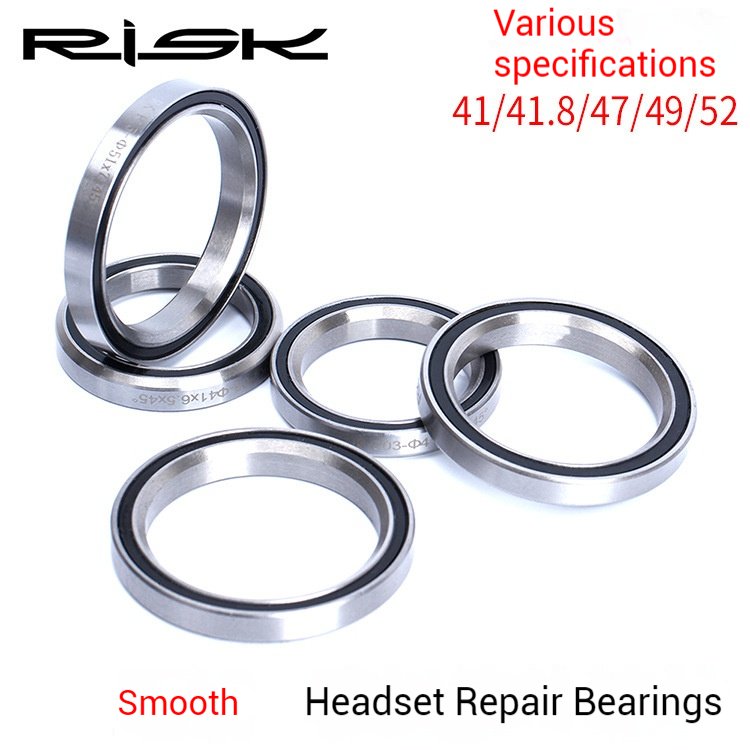 RISK Parts 41/41.8/42/47/49/51/52mm Bicycle 44mm Headset Bearing Conversion Kit Double Bearings
