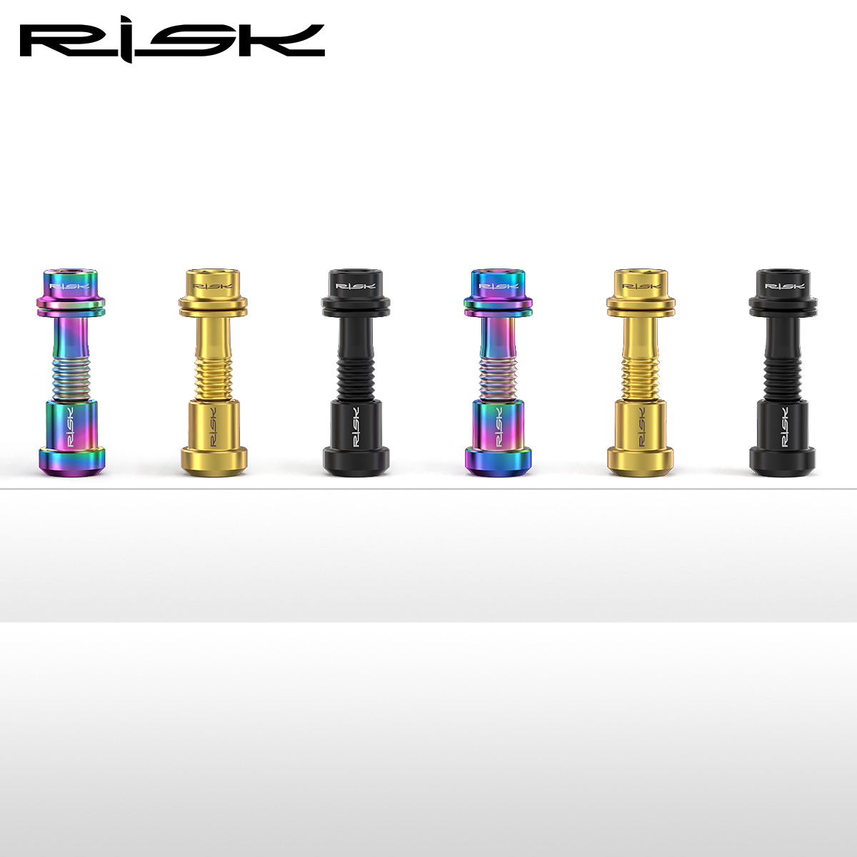RISK Parts Mountain and Road Bike Titanium Alloy Stem Screws Carbon Fiber Integrated Drop Bars Fork Locking Nuts RT111-1/RT111-2