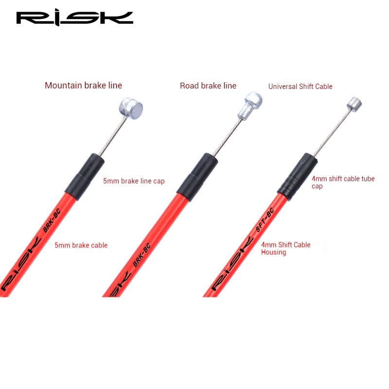 RISK Parts Mountain Road and Folding Bike Shift and Brake Cable Housing Colored Cable Housing Outer Shell Outer Tube Pull Wire Housing BRK-BC SFT-BC