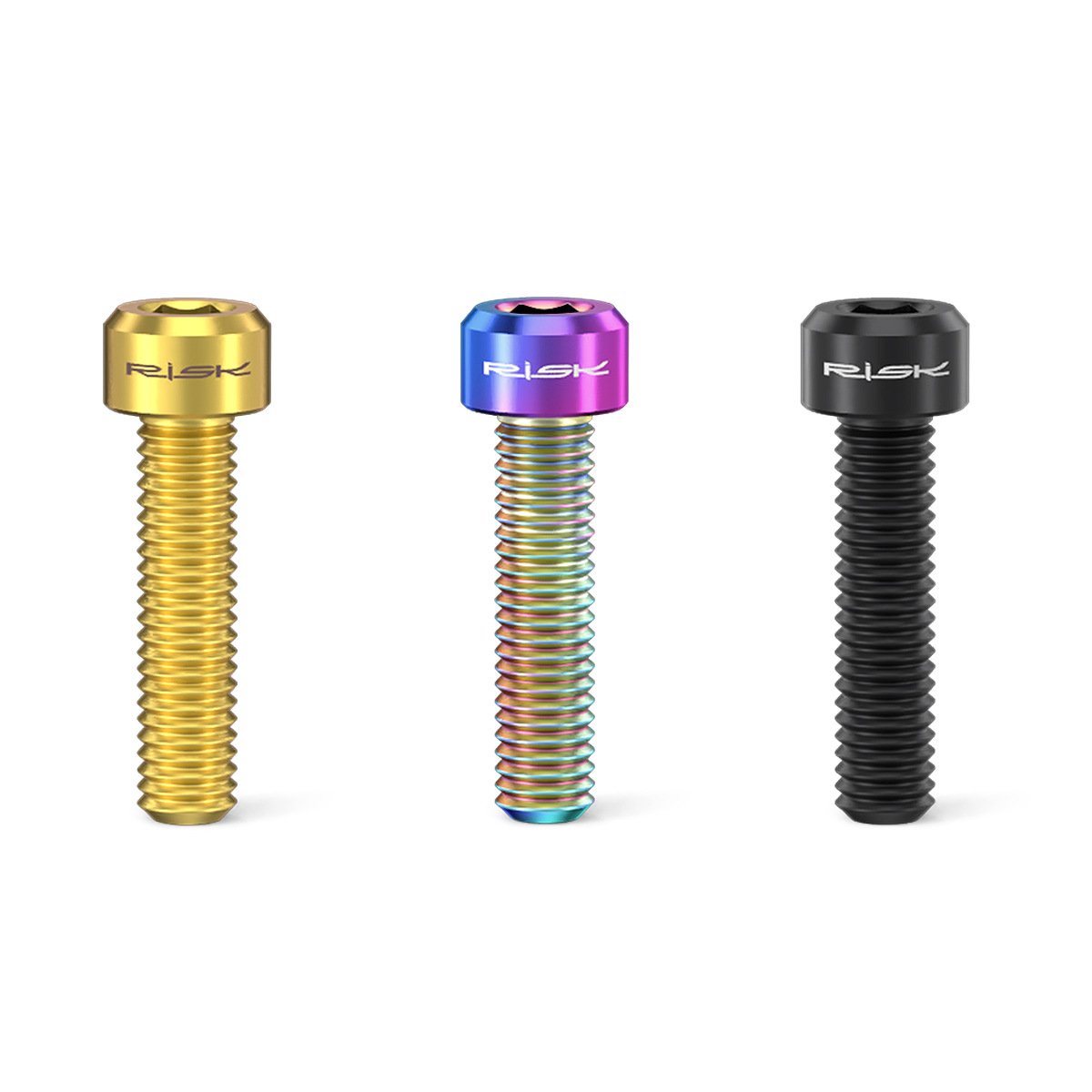 RISK Parts Mountain Road Bike M6x25mm Extended Disc Brake Clamp V-Brake Fixed Hub Titanium Alloy Screws RT039