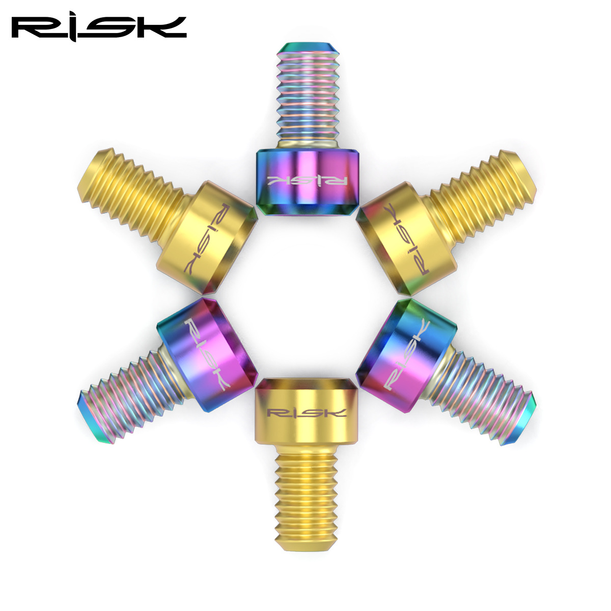 RISK Parts M6x10mm Fork V-Brake Cable Fixing Screws Mountain and Road Bike C-Brake Titanium Alloy Screws RT031