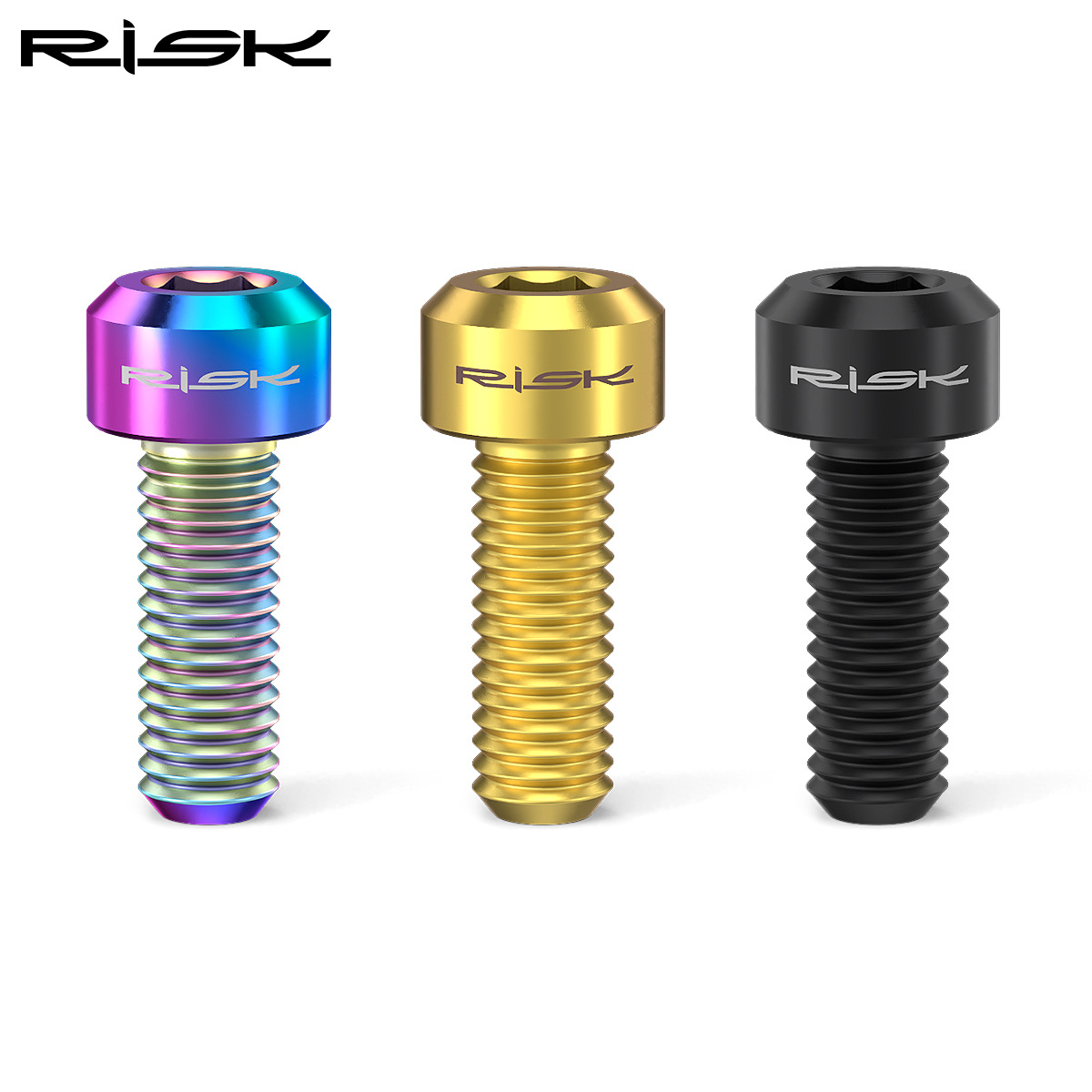 RISK Parts M5x14mm Mountain Bike Derailleur Lever Fixing Titanium Alloy Colorful Screws RT016