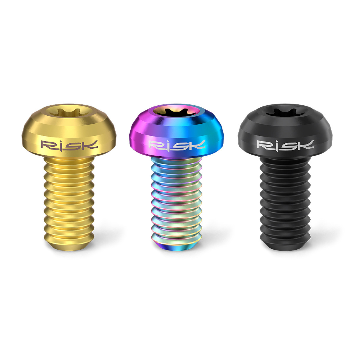 RISK Parts Mountain Bike Titanium Alloy T25 Rotor Screws M5x10 for Disc Brake Rotor Fixation RT103