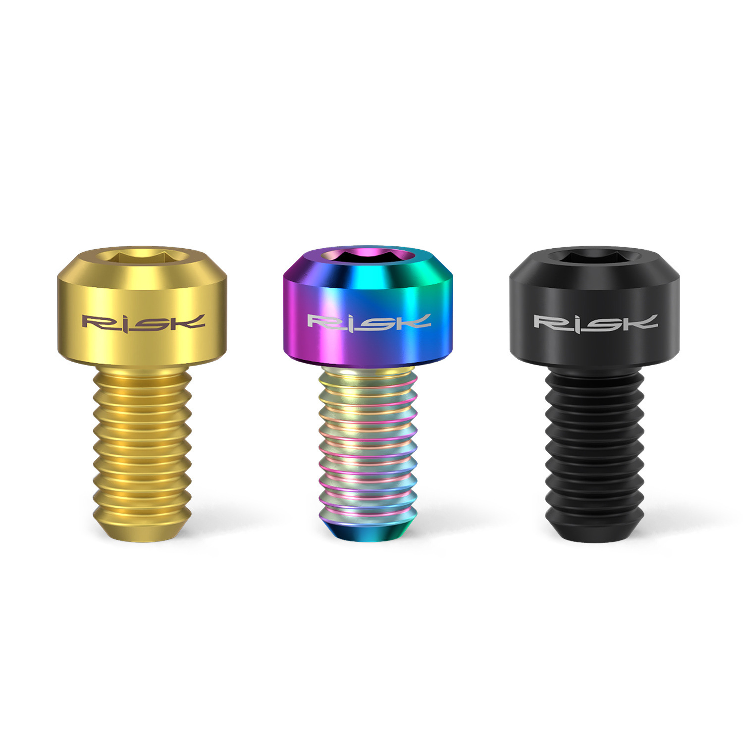RISK Mountain and Road Bike Front and Rear Derailleur Cable Adjusting Titanium Alloy Colorful Screws M5x9mm RT012